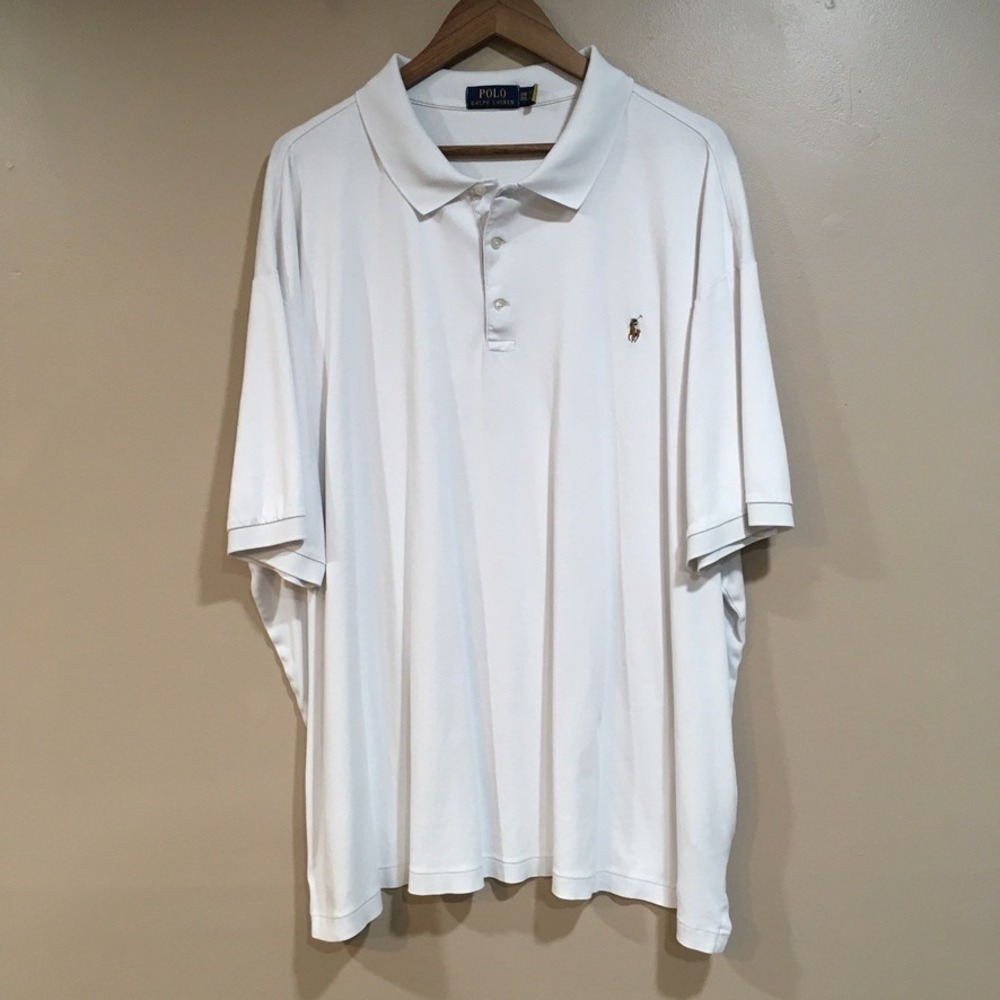 Polo Ralph Lauren Polo Shirt Mens 3XB White Classic Preppy Pony Logo Old Money